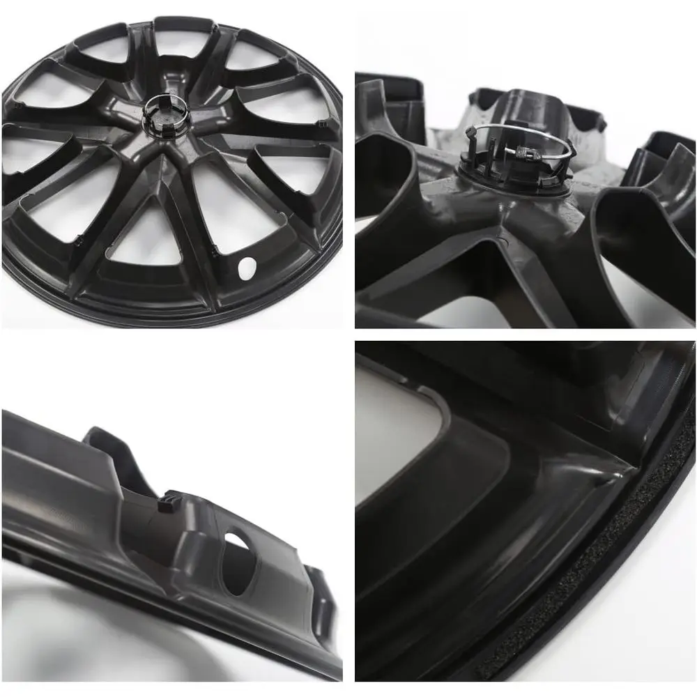 Wheel Covers Hubcaps Fit for Tesla Model 3 2017-2023 18 Inch Hub Caps Replacement Rim Protectors Car Accessories (Matte Black 1P