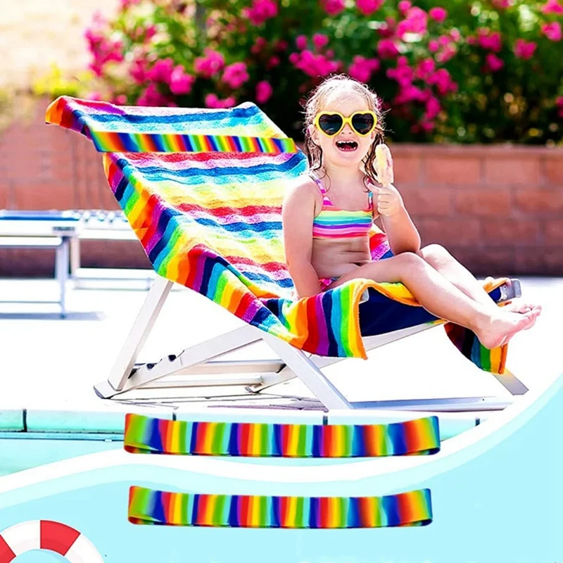 4 Pcs Beach Chair Clips Bands Leisure Multi-Function For Travel Seaside Vacation