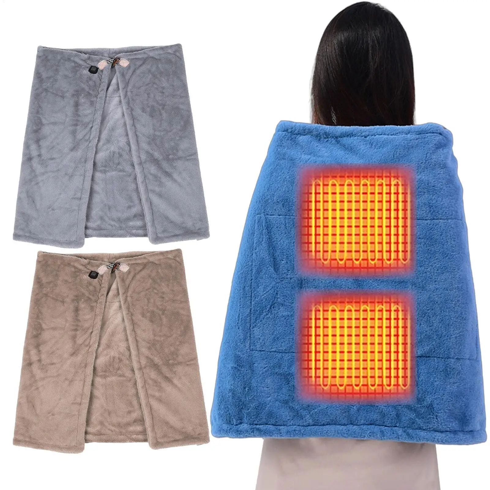 

3-Temperature Neck Shoulder Heating Pad Soft Thermal Wrap for Elderly Adults, Office Home Bedroom Post-Exercise Use