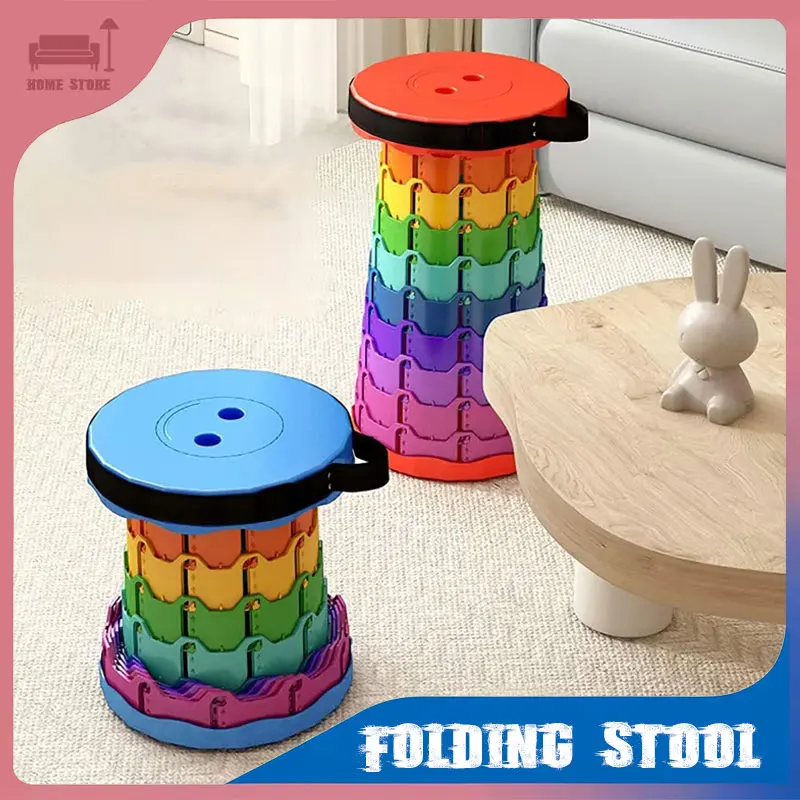 

Folding Telescopic Stool Portable Adjustable Chair Lightweight Stool for Fishing Camping Outdoor Family Gathering Foldable Seat