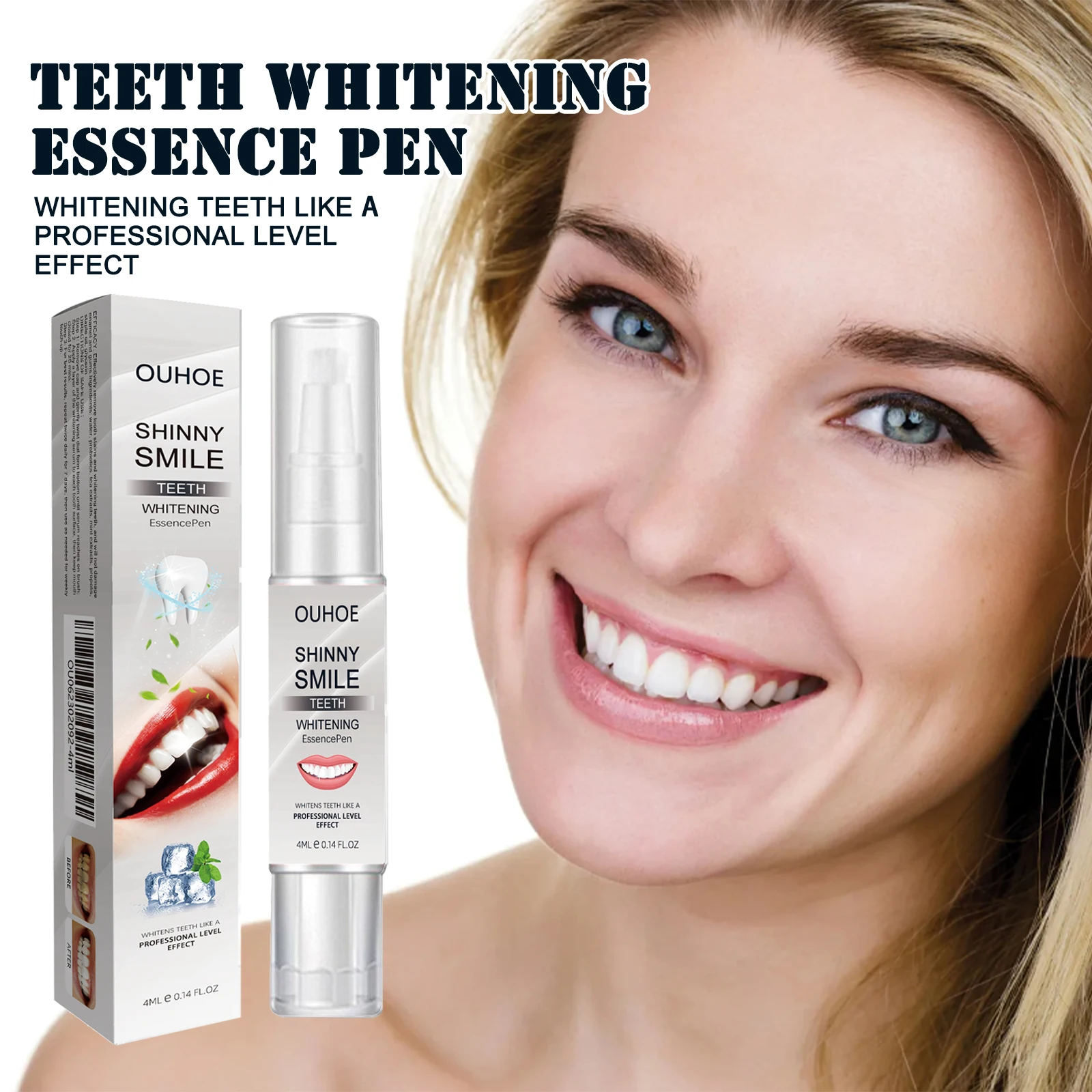 

Teeth Whitening Pen – Cleans and cares for teeth, freshens breath, removes smoke stains and tooth discoloration