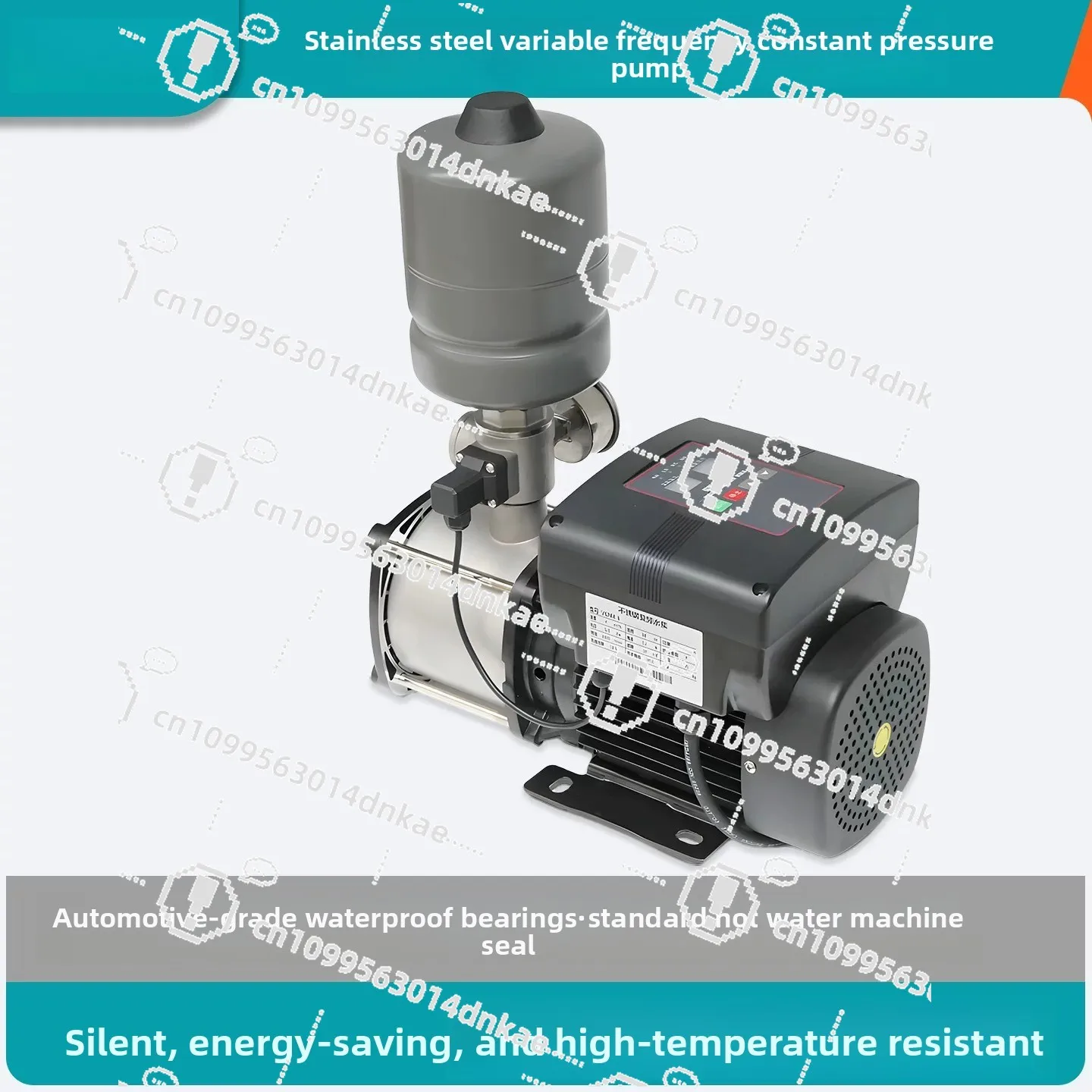 Stainless Steel Variable Frequency Booster Pump Automatic Constant Pressure Water Pump Household Silent Automatic Intelligent
