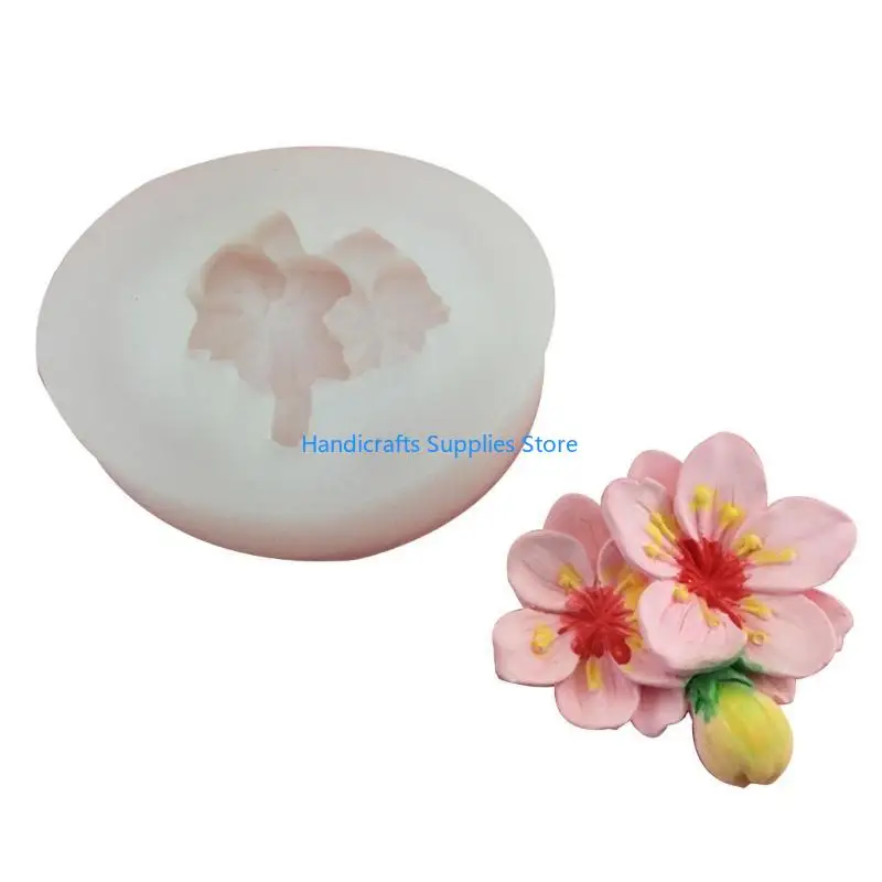 R1WA 3D Various Flower Fondant Mold Biscuits Mold DIY Cartoon Press Baking Mold