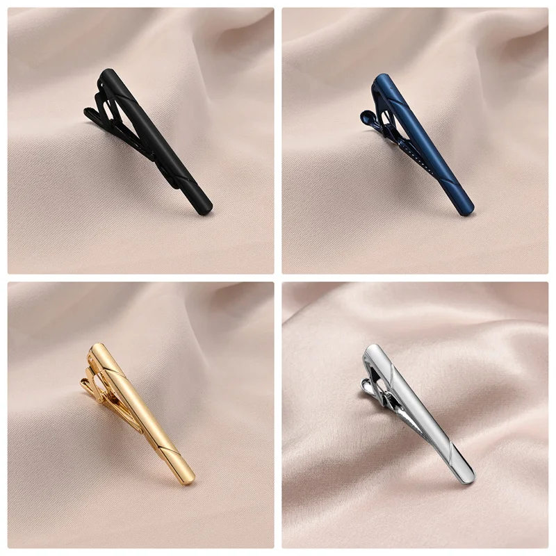 7/8/10 PCS Tie Clip Set With Gift Box Wedding Guests Gifts Metal Man Shirt Cufflinks Men\'s Gift For Husband Luxury Jewelry