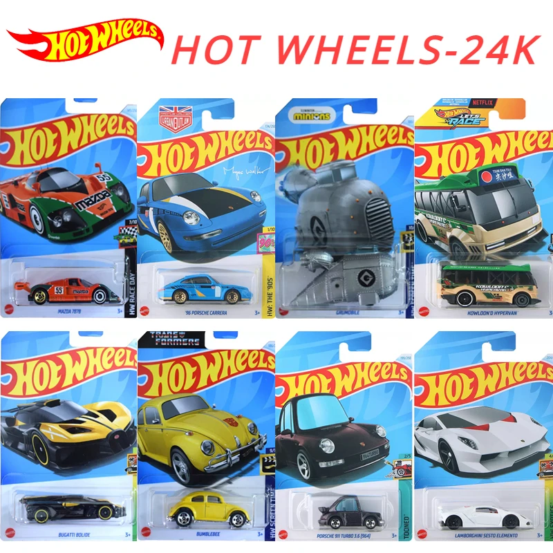 24K Originele Hot Wheels Auto Jongen Speelgoed 1/64 Diecast Bumblebee Bugatti Bolide Porsche 911 Turbo Carrera Lamborghini Nissan Skyline