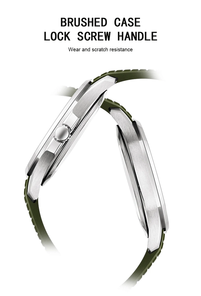 Specht&Sohne 2025, neue luxuriöse Herren-Mechanische Armbanduhr, Miyota 8215, Edelstahluhr, grüner Gummi-Saphir, Reloj Hombre – Detail 6