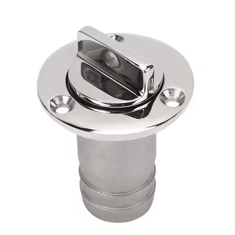 Boat 316 Stainless Steel 25mm 1" Thru Hull Gas Fuel Deck Fill/Filler with Keyless Cap Hardware