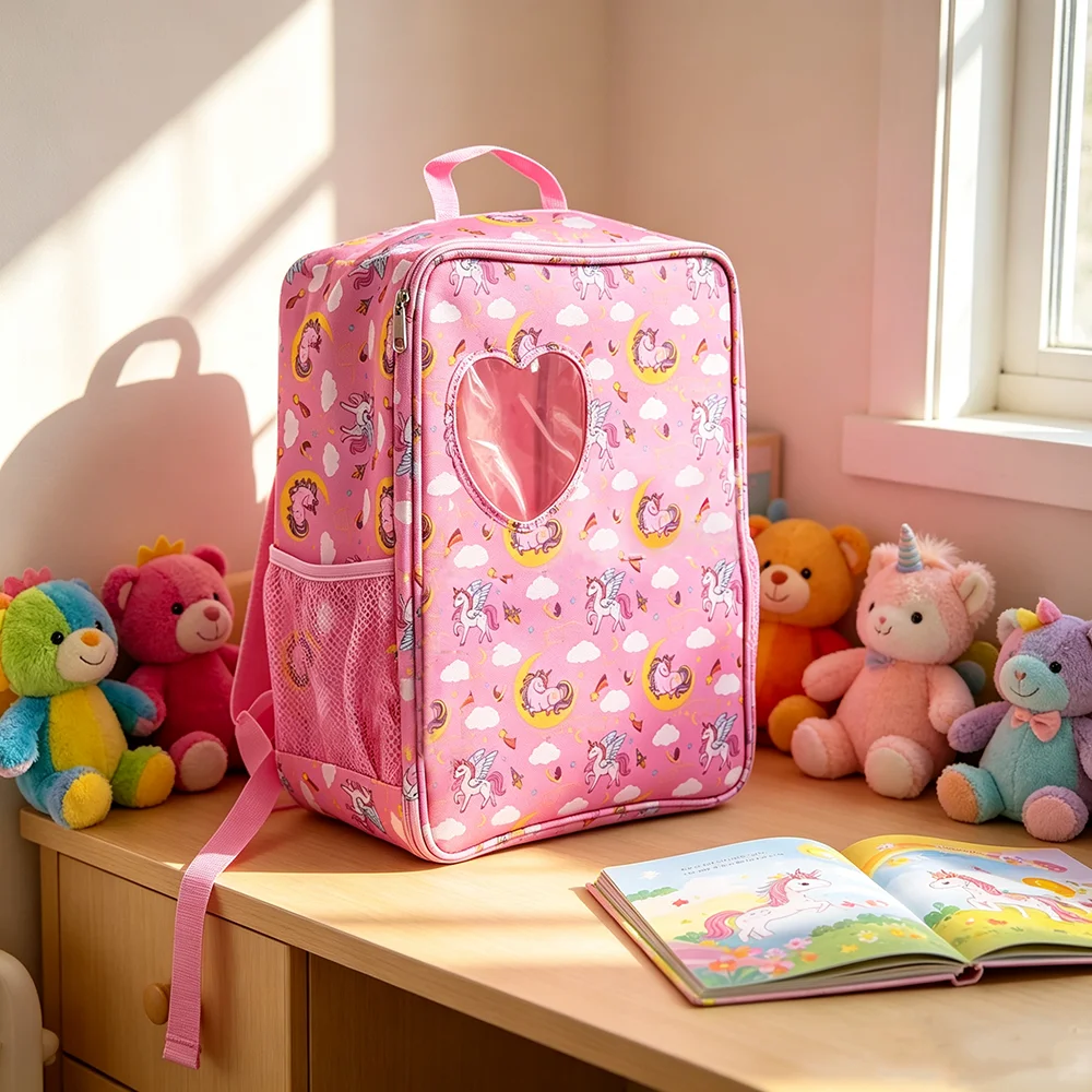 

A large backpack that can hold 18 inch dolls, a stylish, simple and versatile doll bag that can hold 18 inch dolls, and doll acc