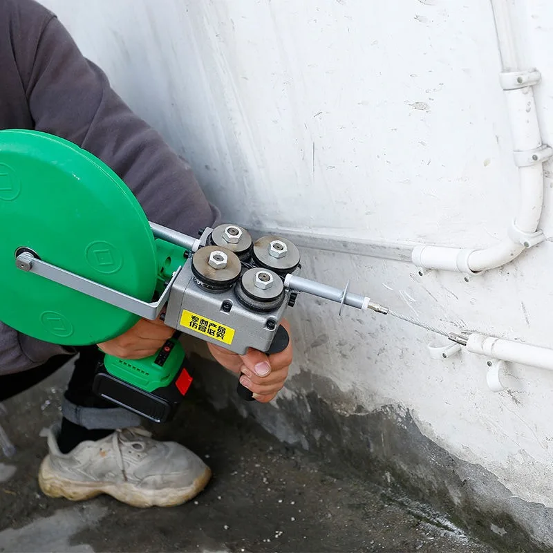 Cordless Electric Wire Puller Lithium Automatic Cable Threader For Electrician Conduit Steel Wiring