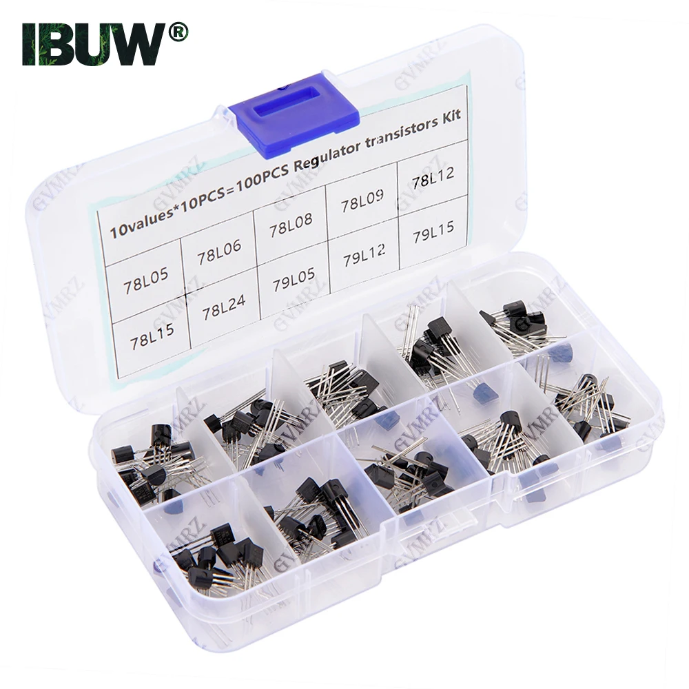 10Values 100PCS Regulator Transistors to-92 kit 78l05 78l06 78l08 78l09 78l12 78l15 78l24 79l05 TO92 With box