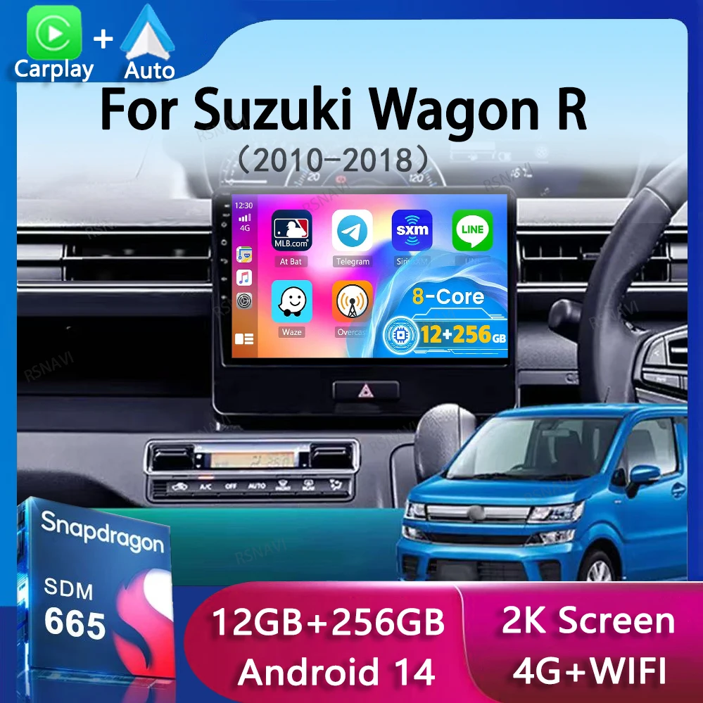 

Android 14 Carplay Car Radio For Suzuki Wagon R 2010 2011 2012 2013 2014 2015 2016 2017 2018 GPS Multimedia Video Player Stereo