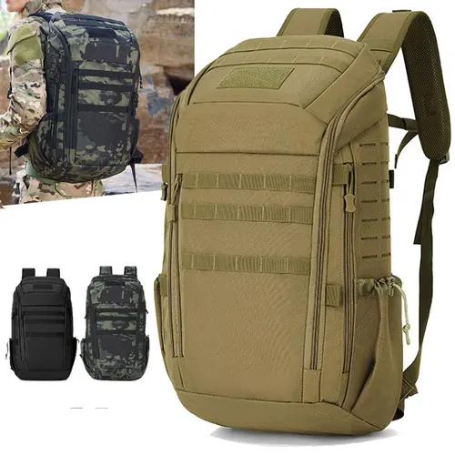Mochila táctica para acampar Outdoot, almacenamiento Molle grande, senderismo, pesca, mochila de viaje para hombre, bolsa para ordenador portátil 15,6