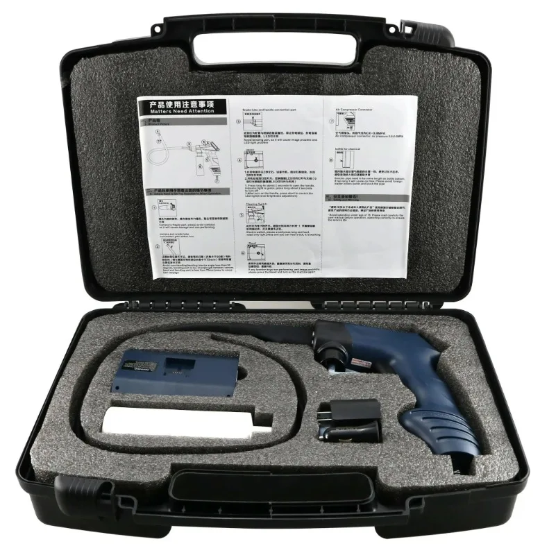 Car Air Conditioner High Pressure Video Flush Tool, QBH Water Hose with HD Probe for Visual Pipeline Cleaning