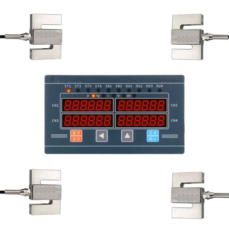 Four-Channel Weighing Force Measurement Display Pressure Instrument Industrial Automation Ingredient Scale Weighing Network Port Signal Amplifier