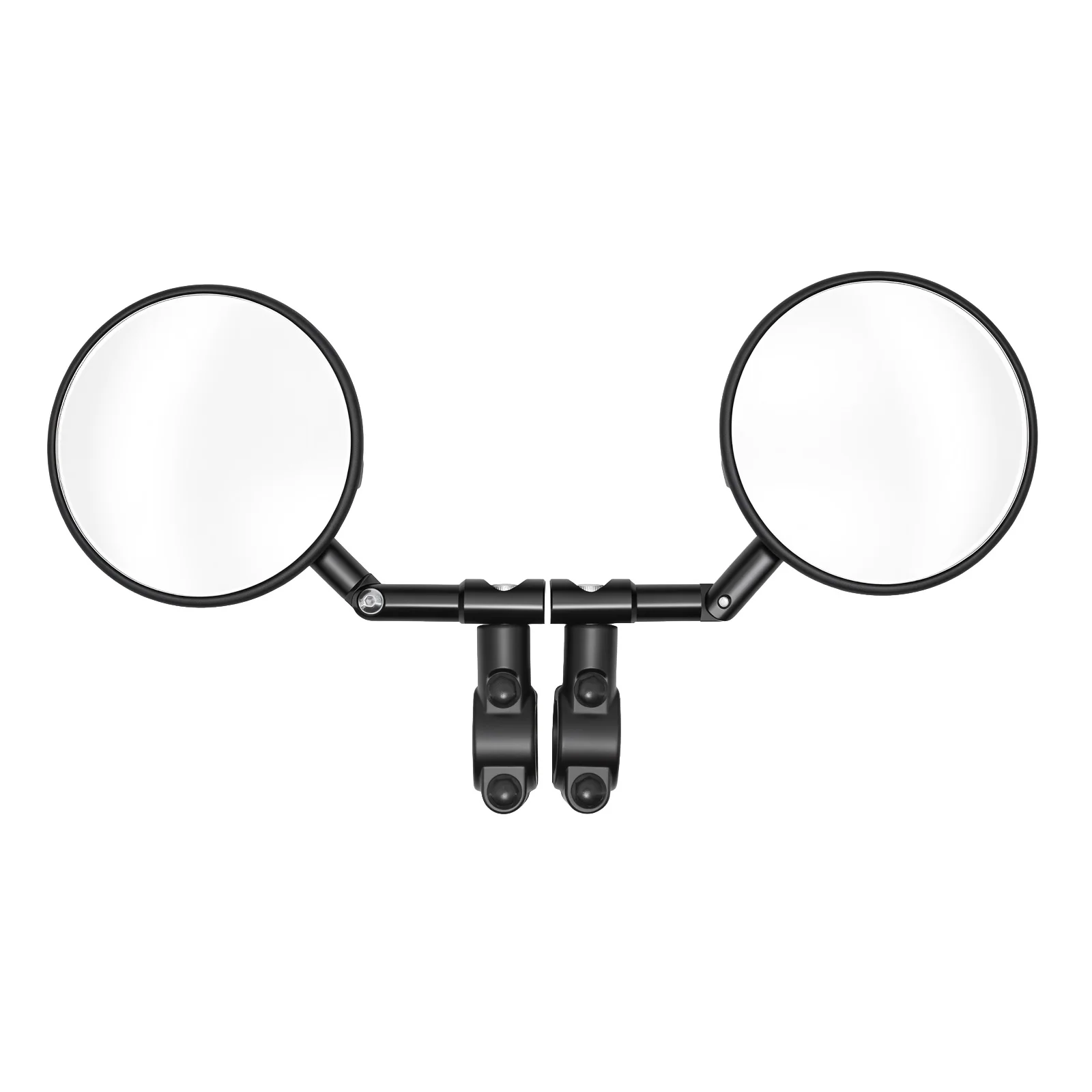 Bike Rearview Mirror Wide Angle Round Folding Mirror Reflector Safety for 22-23mm Handlebar Diameter Bolt Universal for Yamaha
