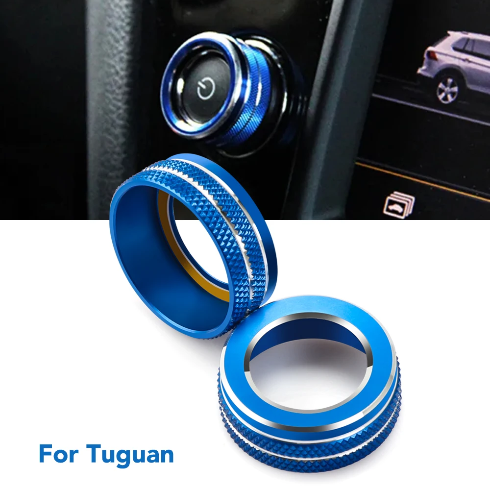 for Volkswagen Vw Tiguan PHEV 2 Mk2 Atlas T-roc Ateca 2017 Audio Stereo Volume Control Knob Ring Cover 2018 2019 2020 2021