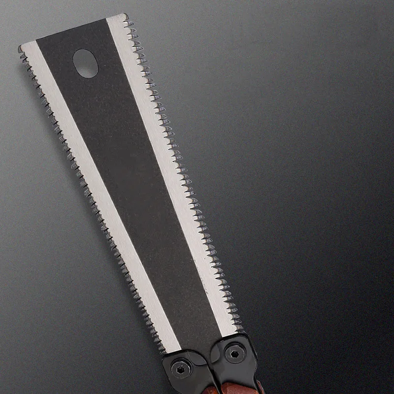 Scie à nervures pliable avec double tranchant, scie à main pliante, outils de travail de calcul pour maire, fournitures de jardinage intérieur, U50