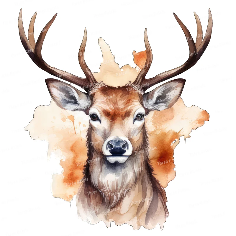 Three Ratels CP56 Beautiful Forest Elk Natural Style Animal art wall Sticker for Home Decoration