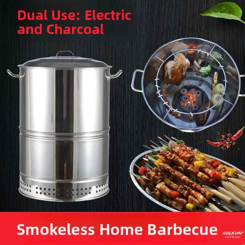 

Нержавеющая сталь, уличное угольное барбекю, ил el, коммерческая жаровня Chien Du, карбоновая, для двух человек, для пяти человек