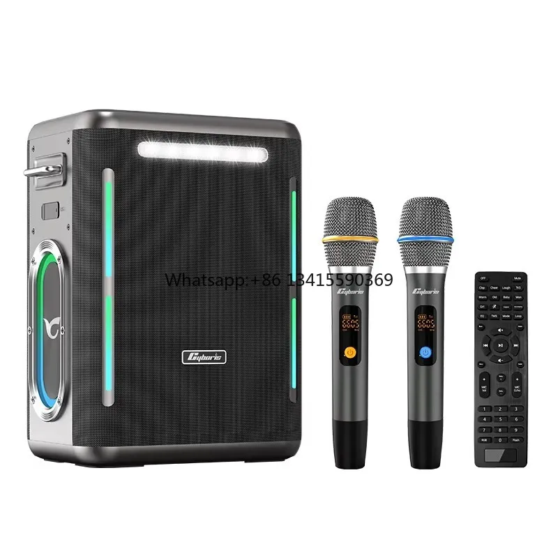 

Professional Audio Karaoke Speakers Boombox Portable With Wireless Mic Subwoofer Concert/Live Sound/Stage/Party Speaker D20
