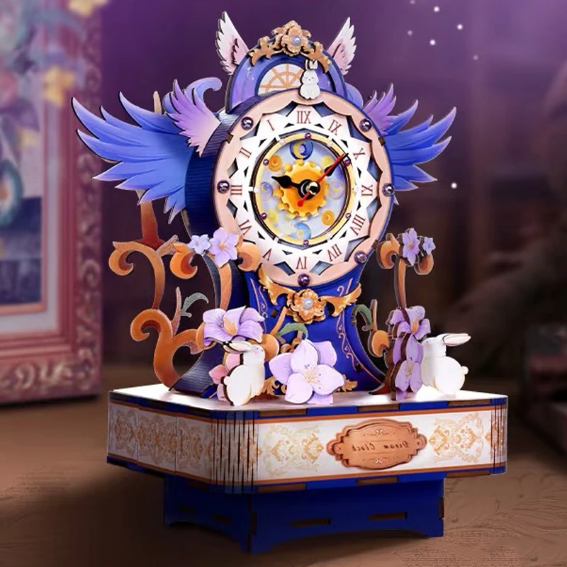 DIY 3D Holz Traum Fantasie Uhr Spieluhr Miniatur Modell Kits Puzzles Können Bewegen für Freunde Weihnachten Geschenke Wohnkultur