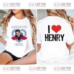 Henry Cavill Y2k Clothing Retro 90s Streetwear Tops Graphic T Shirts Sportswear Man Harajuku Alphabet T-shirt Kpop Goth Clothes