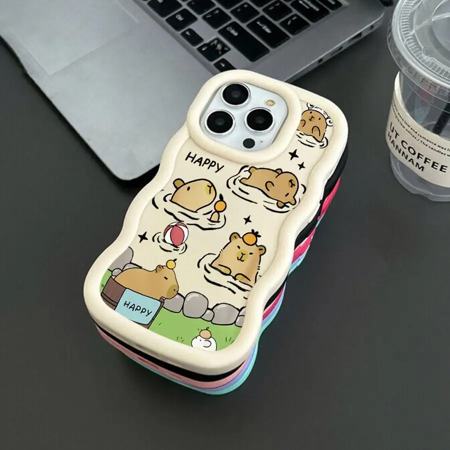 Casing Ponsel untuk Xiaomi Redmi 14C 12C 8 10C 13C A3 10A 9C A5 A1 A2 Plus Kartun Capybara Lembut TPU