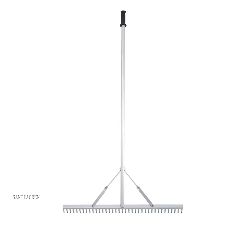 

2025Промышленный класс, сверхмощные садовые грабли для листьев с алюминиевой ручкой, фермерские инструменты, ландшафтные грабли