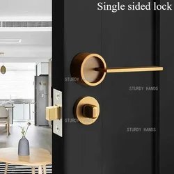 1 Set of Zinc Alloy Single-sided Door Lock Set, Living Room Split Lock Set, Household Hardware Accessories, Bedroom Lock Set