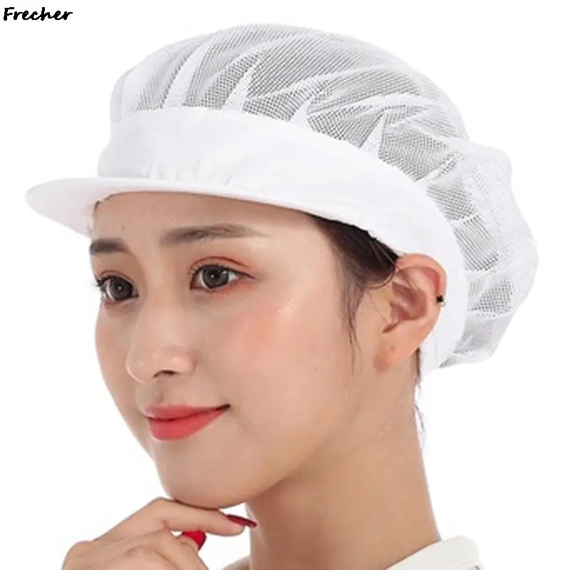 Factory Working Hats Food Service Hair Cover Breathable Mesh Baking Cap for Restaurant Kitchen Women Men Workshop Hat Skullcaps