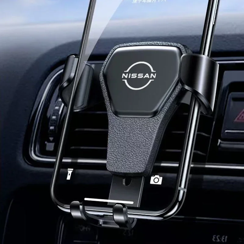 Soporte de teléfono de coche por gravedad, soporte GPS para ventilación de aire, accesorios para Nissan Qashqai J10 Juke XTrail Leaf Murano Pulsar Teana Tiida Note