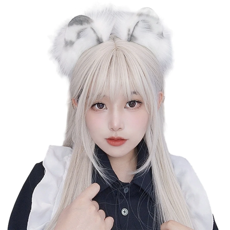 曲げられる猫耳カチューシャコスプレヘアフープロールプレイドレスアップパーティーアクセサリー