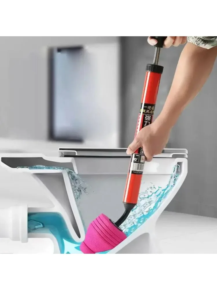Luchtdruktoiletontstopper met ergonomische handgreep, krachtige afvoerontstopper, loodgietersset, zuiger voor toiletten - afbeelding 2