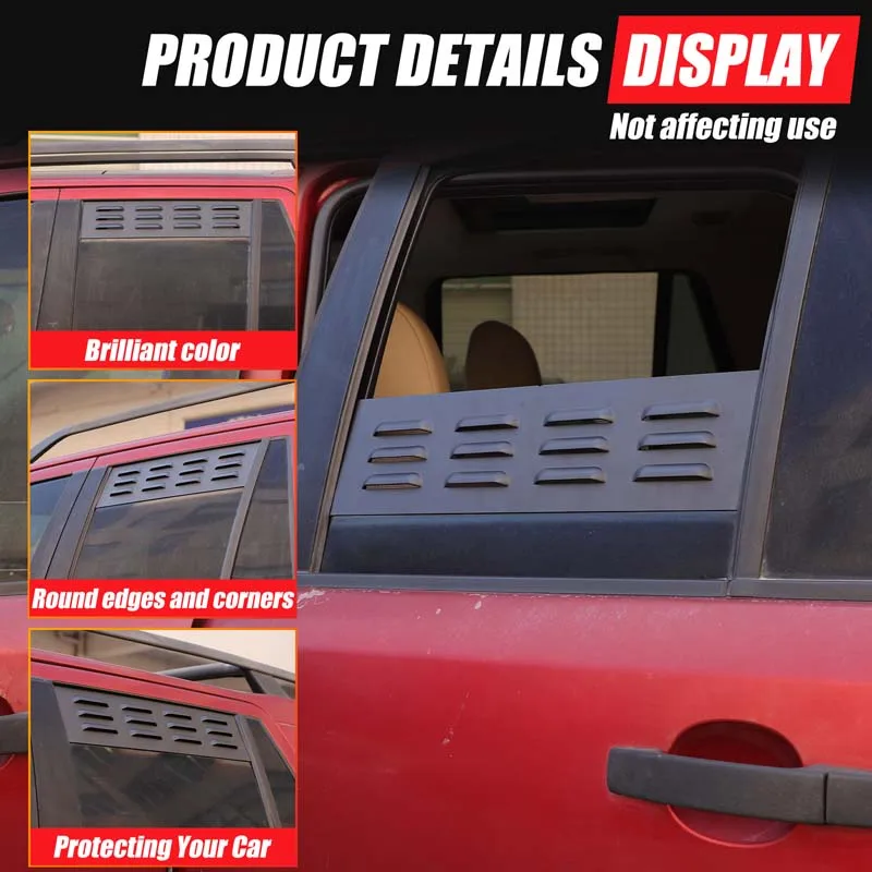 

Aluminum Alloy Black 2Pcs For Land Rover Freelander 2 2007-2015 Car rear ventilation shutter decoration sticker Car accessories