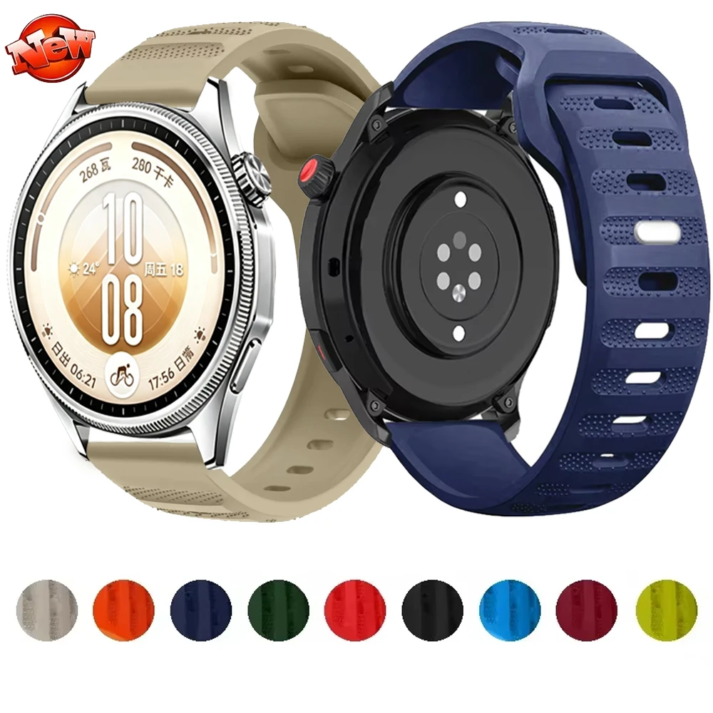 22mm 20mm Silicone Strap for Huawei Watch 6/5/GT7-6-5 Pro/GT Runner 2/Ultimate 2 Breathable Wristband for Oneplus Watch 4 3 Lite