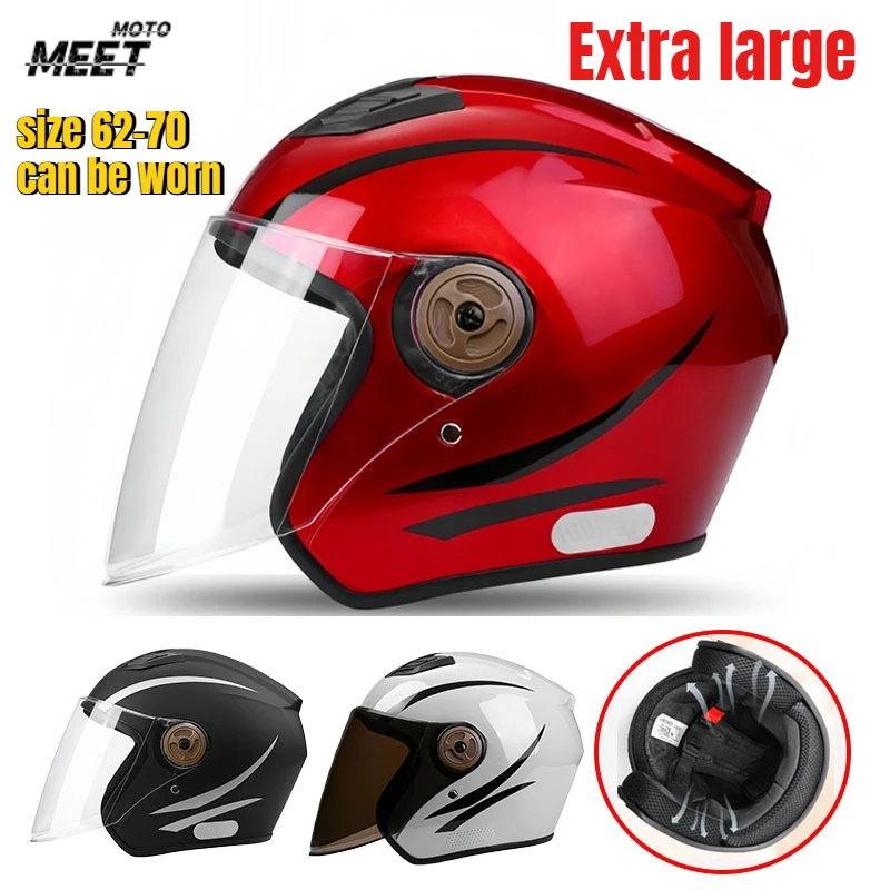 

Мотоциклетный шлем HOT 6XL для мужчин, очень большой размер, для обхвата головы 70 см, защитный шлем, мотоциклетный полушлем, capacete