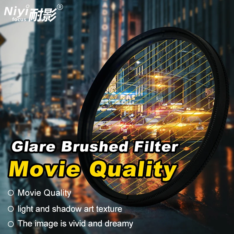 Starlight-filtro cepillado para cámara Canon, Sony, Fuji, Nikon, grabación de escenas nocturnas, pantalla panorámica de película, filtro de efectos especiales