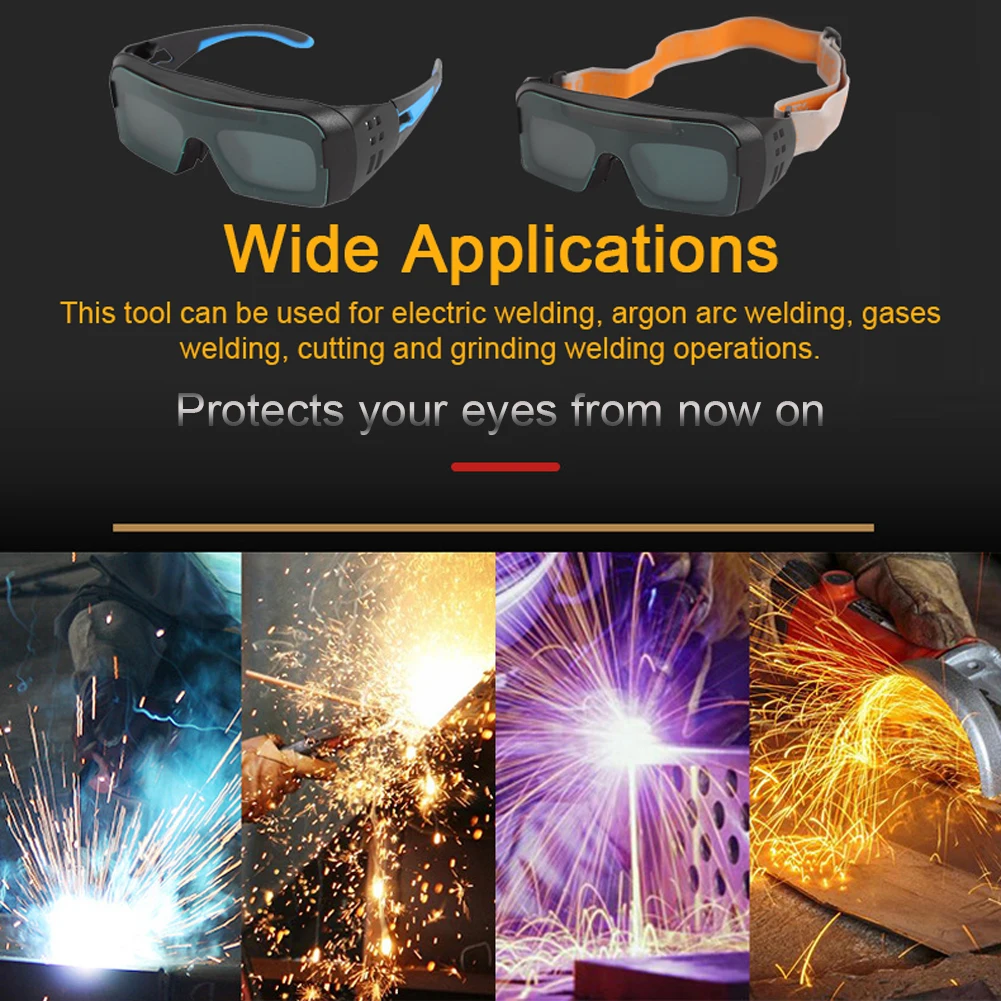 Gafas de soldadura con oscurecimiento automático, soldadores protectores de energía Solar, gafas de soldadura de arco de argón, gafas de soldadura eléctricas, prácticas