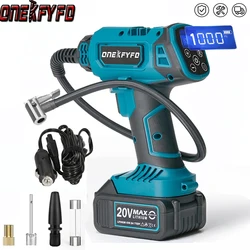 Portable Air Pump Tire Inflator Rechargeable Compressor Digital Cordless Car Tyre Inflator with Indicator For Makita 18v Battery