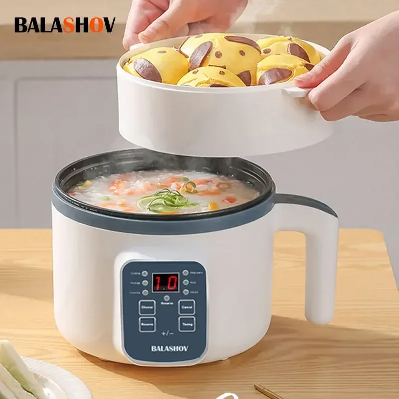 Mini Rice Cooker Household HotPot Multifunctional Rice Cooker with Steamer Single/Double Layer Non-Stick Electric Cooker EU Plug