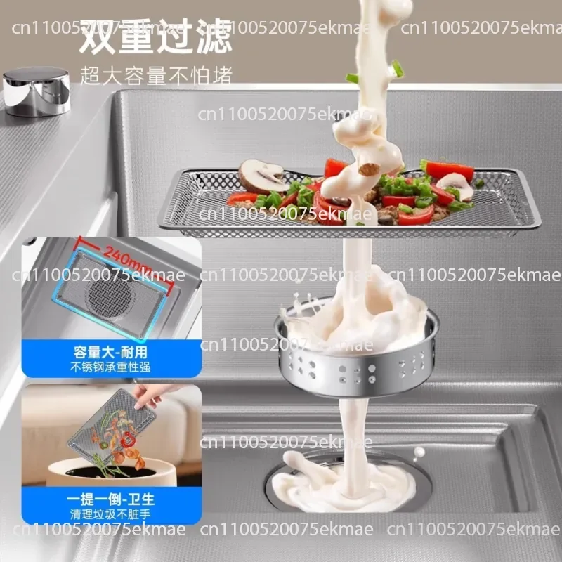 Sink Primary Collection Single Slot 304 Uncoated Stainless Steel Vegetable Basin Sink Nano Kitchen Sink