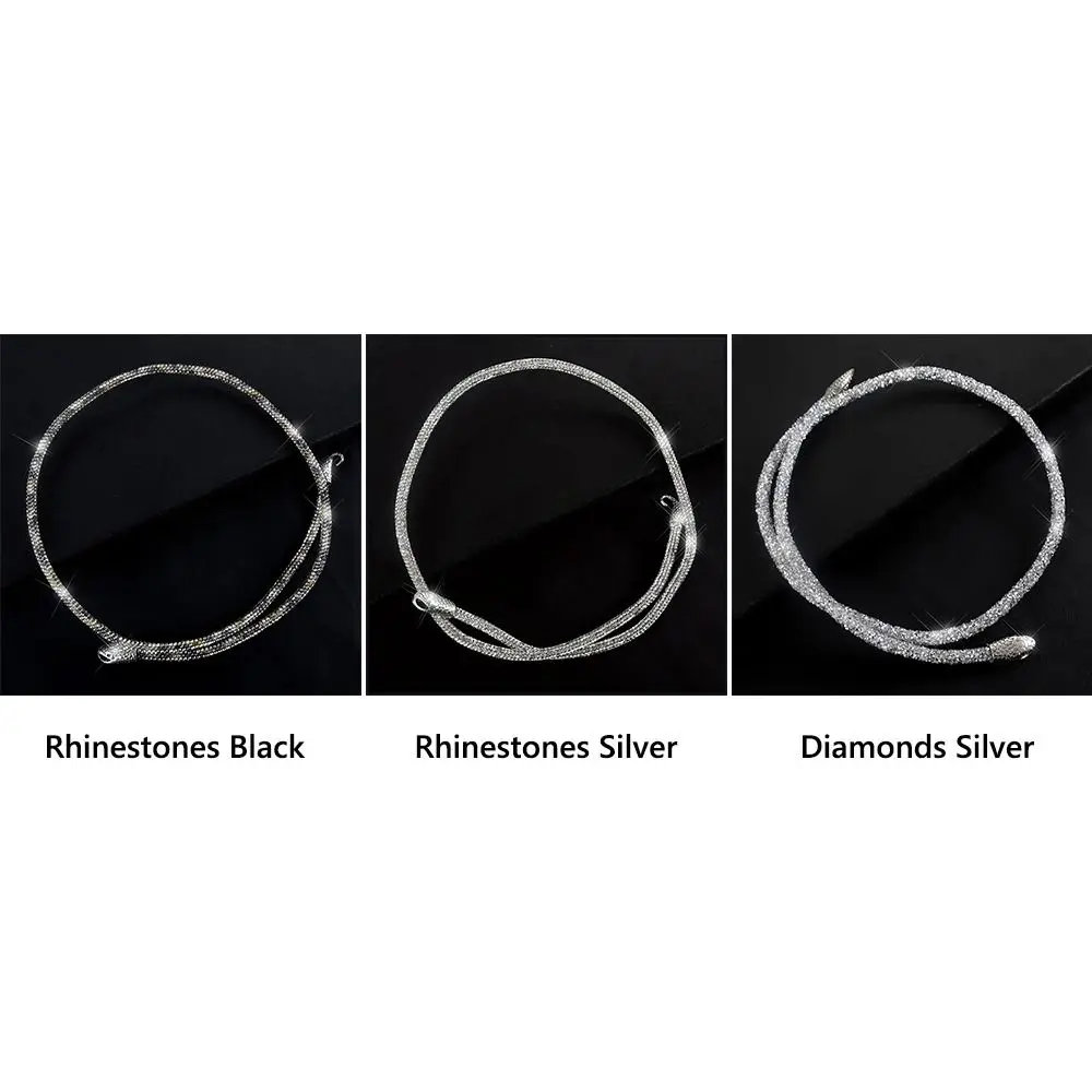 جديد سبيكة انحناء الأفعى قلادة الملتوية الفضة اللون مرنة المختنق مجوهرات اكسسوارات سوار فاسق