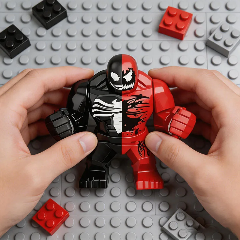 Superhelden-Bausteine Spielzeug Actionfiguren Thanos Hulk Venom DIY Montage-Modell Bausteine Konstruktionsspielzeug Geschenk für Kinder