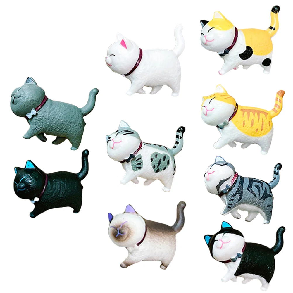 

9 Pcs 3D Cat Magnet Fridge Sticker Decor Refrigerator Magnets Magnetic Stickers
