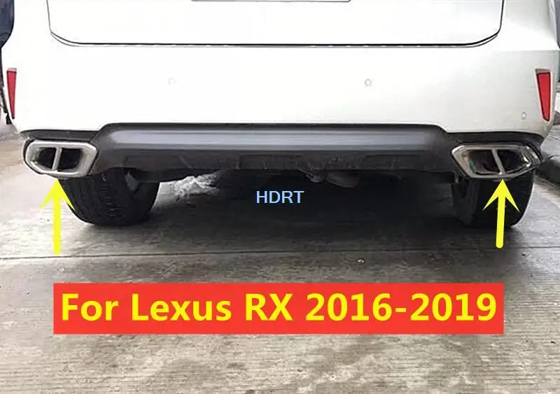 

Для Lexus RX RX200T 2016 2017 2018 2019 выхлопной кожух задняя Накладка рамка автомобильный Стайлинг протектор декоративные аксессуары