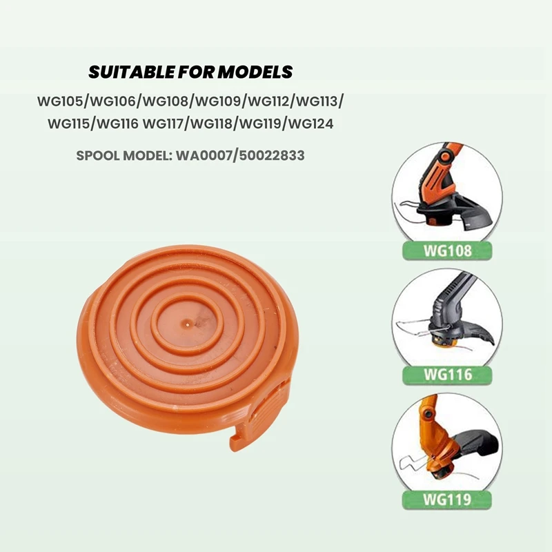 A24F-50019417 Grass Trimmer Spool Cap Cover For WORX Corded Electric String Trimmers Part Replacements