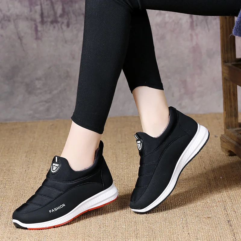 Winter Snow Booties Women Waterproof Flat Male Casual Winter Plush Warm Shoes Ankle Boots for Men Plus Size Couple Shoe Non-Slip