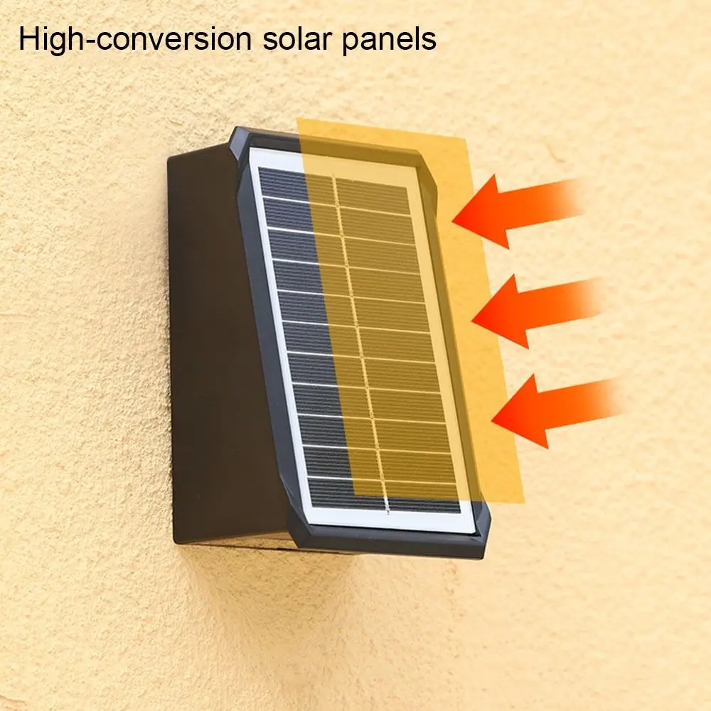 Automatic Lighting Solar Wall Lamp IP65 Waterproof Energy Saving Atmosphere Decoration Spotlights Easy To Install Wall-mounted