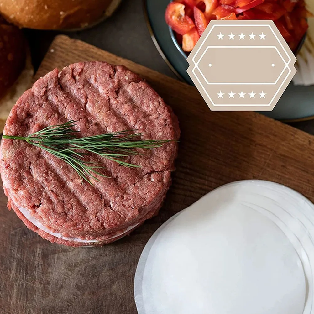

200Pcs Burger Patty Paper Non-Stick Parchment Sheets for Burger Press Baking Cake Freezing Grilling Bread Supplies