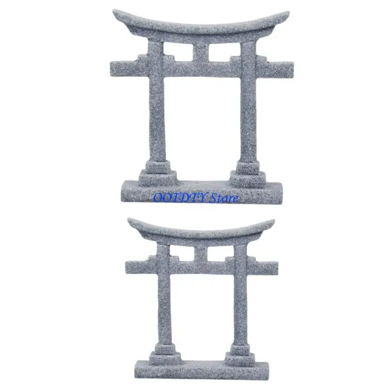367A Fish Tanks Decoration Aquariums Japanese Torii Gate Ornament Garden Landscape